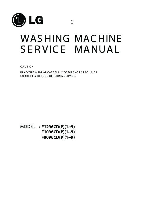 Lg F1296cdp3 Service Manual